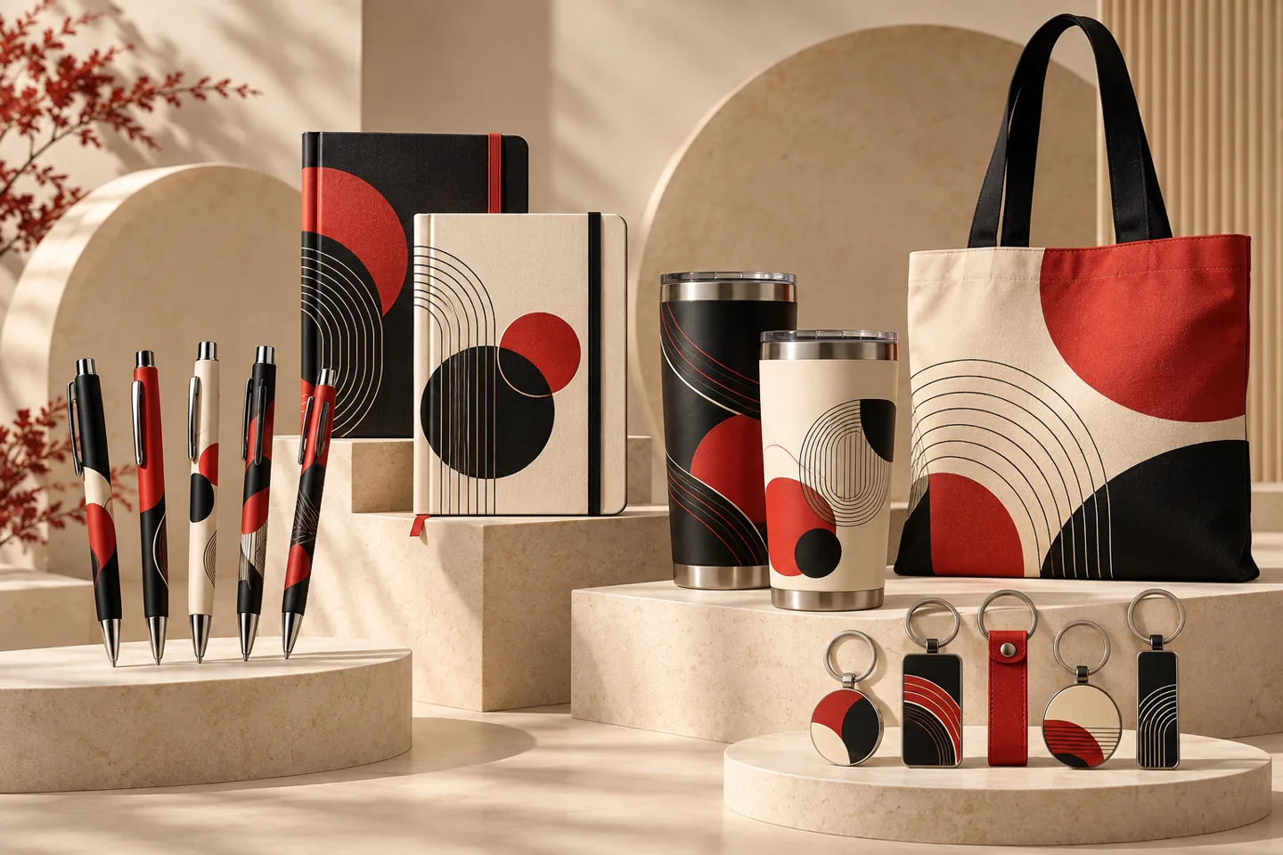 Composición ilustrativa: Artículos promocionales