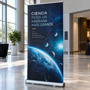 Muestra ilustrativa de Roll up publicitario