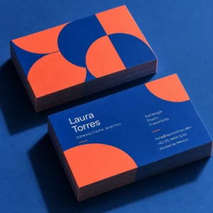 Muestra ilustrativa de Tarjetas de presentación digitales
