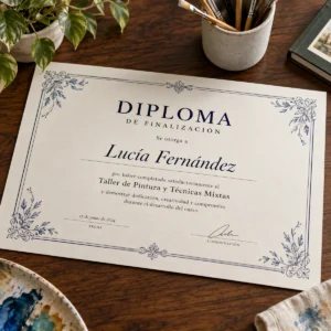 Muestra ilustrativa de Diplomas personalizados