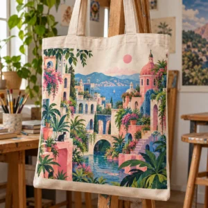 Muestra ilustrativa de Bolsas textiles con impresión digital